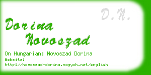 dorina novoszad business card